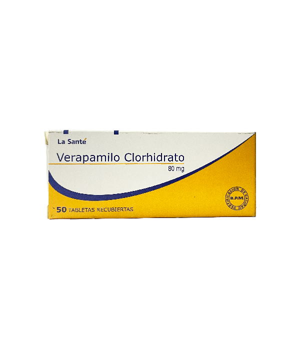 VERAPAMILO 80 MG CAJA X 50 TABLETAS LA SANTE 